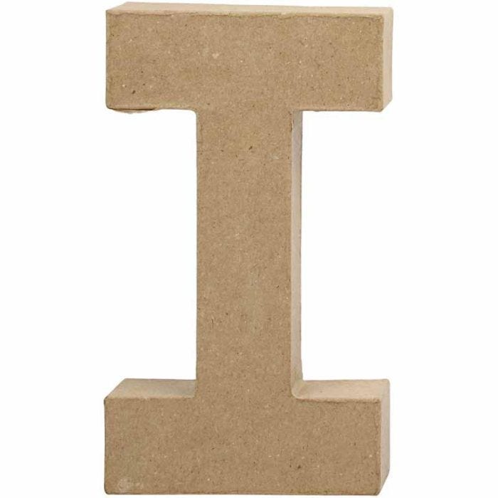 Pappbokstav, I, H: 19,9 cm, B: 11,2 cm, tjocklek 2,6 cm, 1 st.