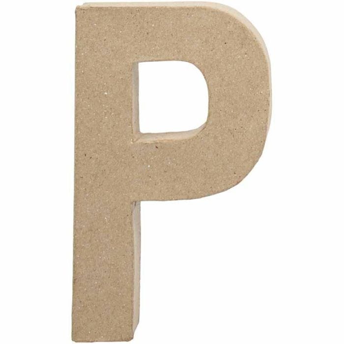 Pappbokstav, P, H: 20,5 cm, B: 11,4 cm, tjocklek 2,5 cm, 1 st.