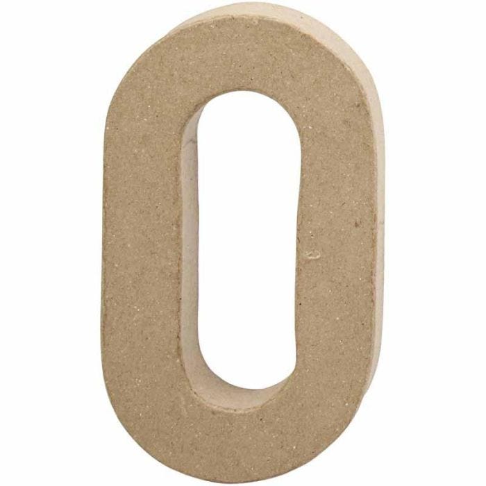 Pappsiffra, 0, H: 20,4 cm, B: 11,7 cm, tjocklek 2,5 cm, 1 st.