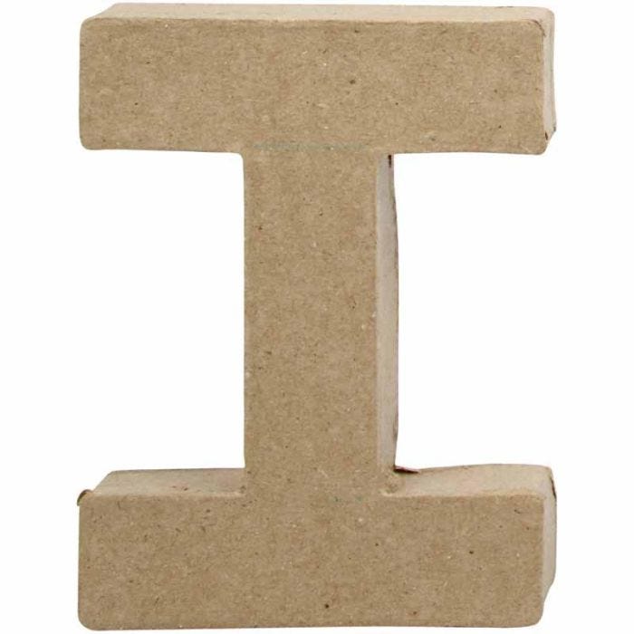 Pappbokstav, I, H: 10 cm, B: 7,5 cm, tjocklek 1,7 cm, 1 st.