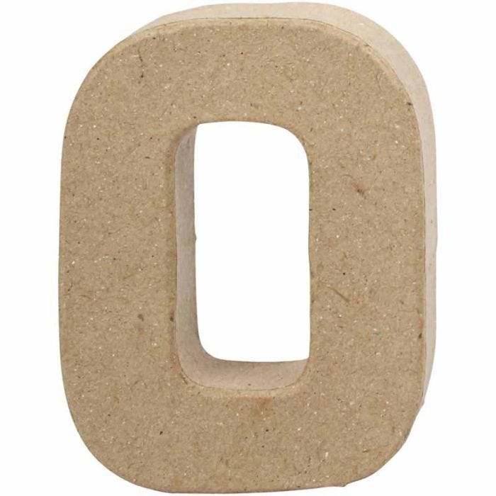 Pappbokstav, O, H: 10 cm, B: 7,8 cm, tjocklek 1,7 cm, 1 st.