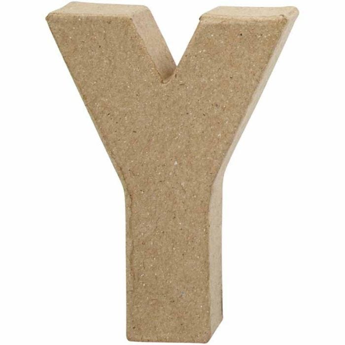 Pappbokstav, Y, H: 10 cm, B: 7,9 cm, tjocklek 1,7 cm, 1 st.