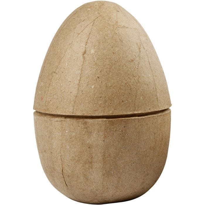 Delat ägg, H: 12 cm, Dia. 9 cm