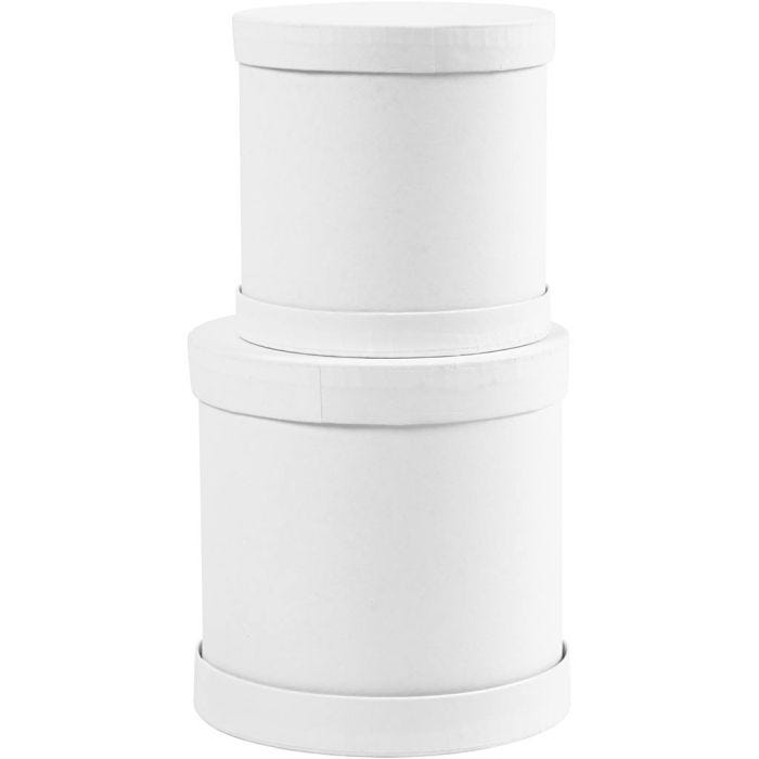 Trumaskar, H: 11+13 cm, Dia. 11+13 cm, vit, 1 set
