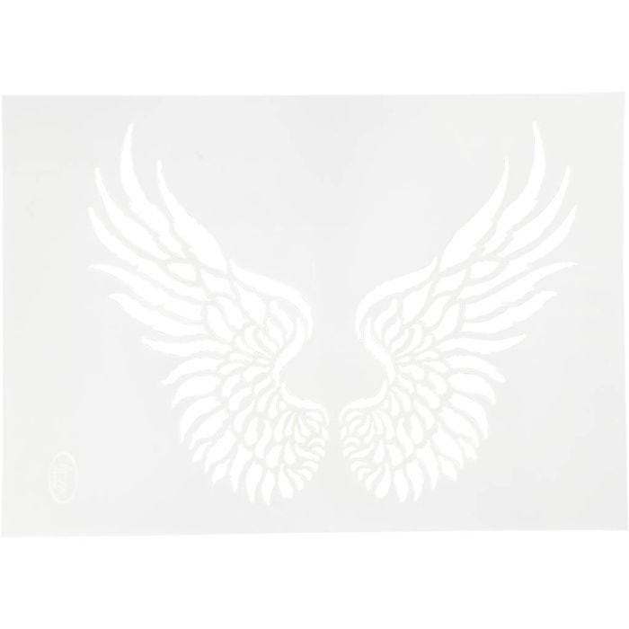 Stencil, vingar, A4, ark 210x297 mm, 1 st.
