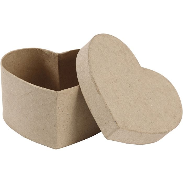 Hjärtask, H: 6 cm, stl. 11,5x11,5 cm, 1 st.