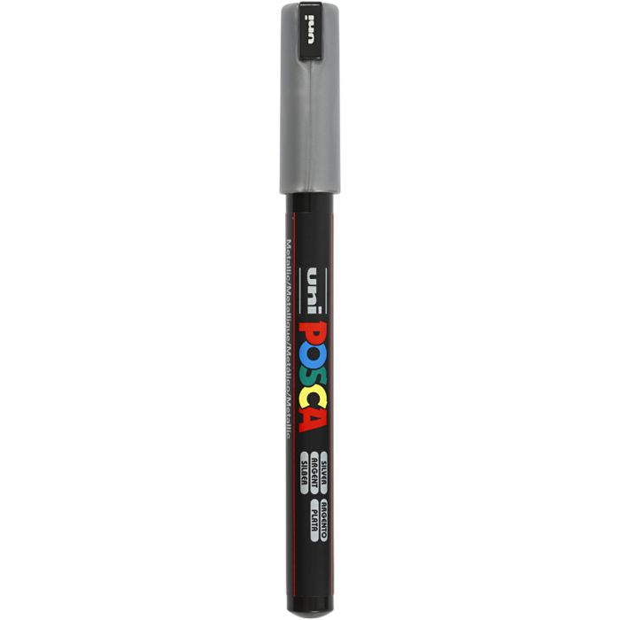 Posca Marker , nr. PC-1MR, spets 0,7 mm, extra fine, silver, 1 st.