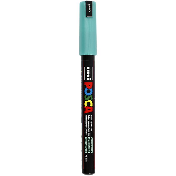 Posca Marker , nr. PC-1MR, spets 0,7 mm, extra fine, metallgrön, 1 st.