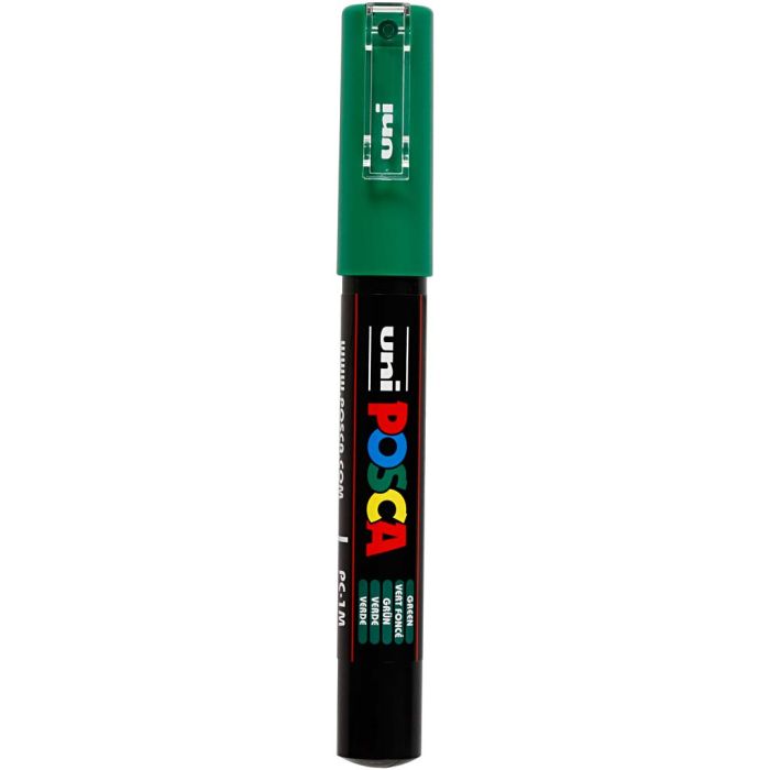 Posca Marker , PC-1M, spets 0,7 mm, extra fine, grön, 1 st.
