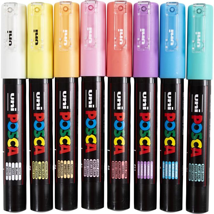 Posca Marker , nr. PC-1M, spets 0,7 mm, extra fine, 8 st./ 1 st.
