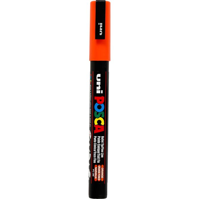 Posca Marker , nr. PC-3M, spets 0,9-1,3 mm, Fine, orange, 1 st.