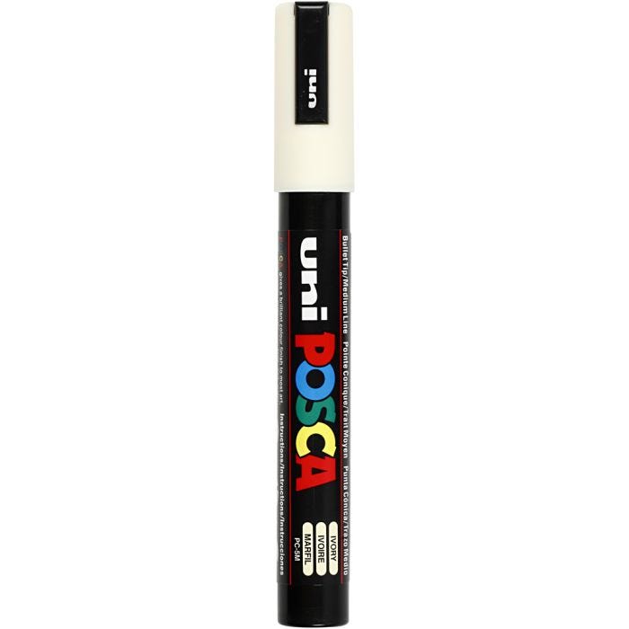 Posca Marker , nr. PC-5M, spets 2,5 mm, Medium, elfenben, 1 st.