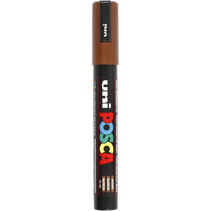 Posca Marker , PC-5M, spets 2,5 mm, Medium, brun, 1 st.