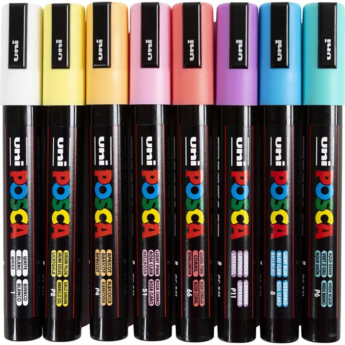 Posca Marker , nr. PC-5M, spets 2,5 mm, Medium, 8 st./ 1 st.