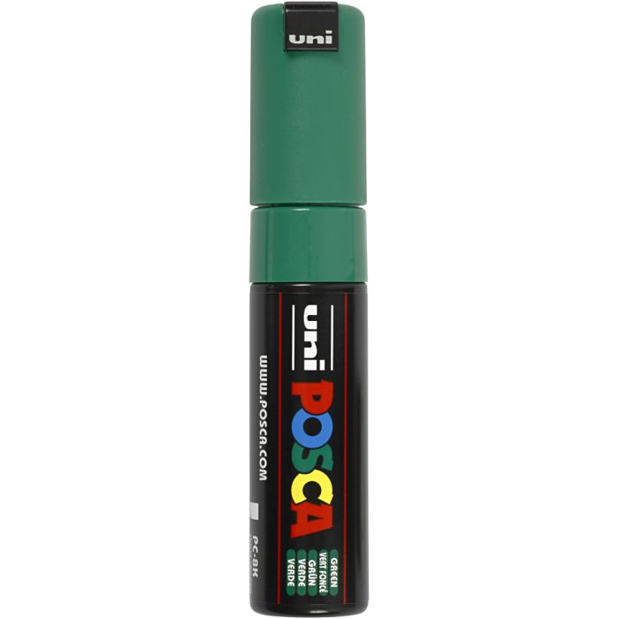 Posca Marker , PC-8K, spets 8 mm, Broad, grön, 1 st.