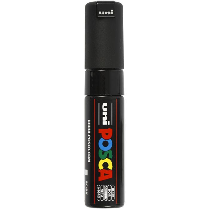 Posca Marker , spets 8 mm, svart