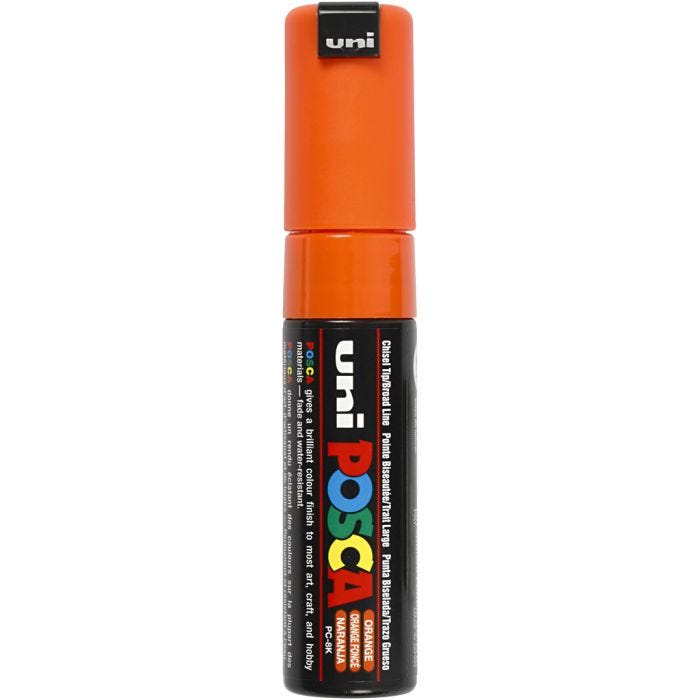 Posca Marker , nr. PC-8K, spets 8 mm, Broad, orange, 1 st.