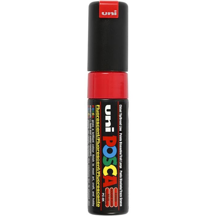Posca Marker , spets 8 mm, fluo red