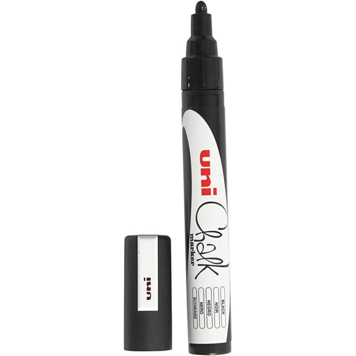 Chalk Marker, spets 1,8-2,5 , svart, 1 st.