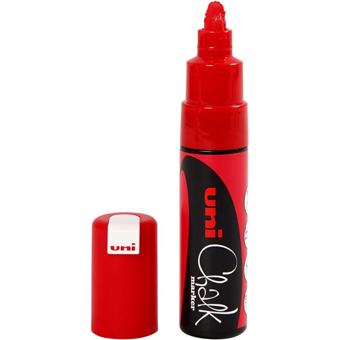 Chalk Marker, spets 8 mm, röd, 1 st.