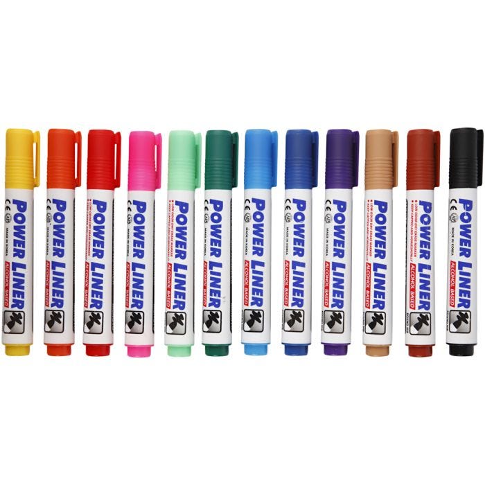 Whiteboardmarker, spets 4 mm, mixade färger, 12 st./ 1 förp.