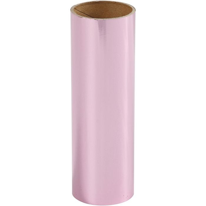 Dekorationsfolie, B: 15,5 cm, tjocklek 0,02 mm, rosa, 50 cm/ 1 rl.