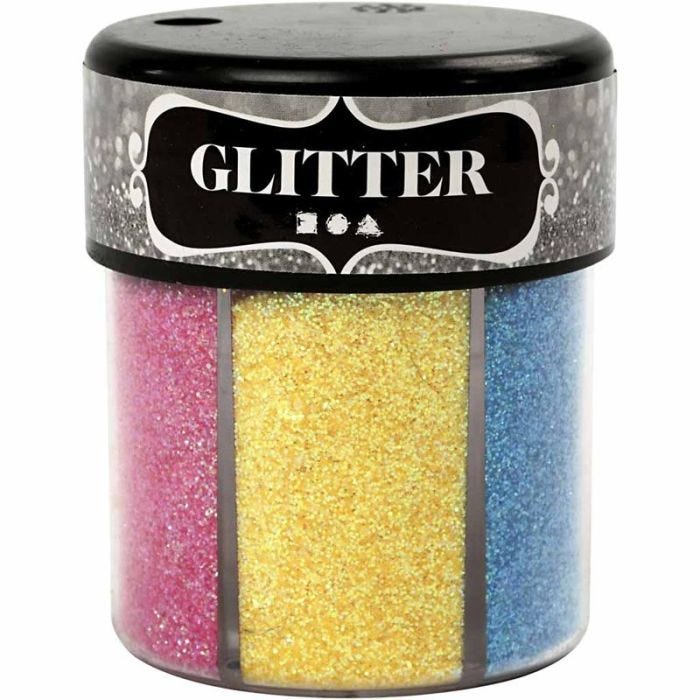 Glitter, mixade färger