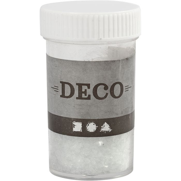 Glitter, stl. 1-3 mm, transparent, 30 g/ 1 burk