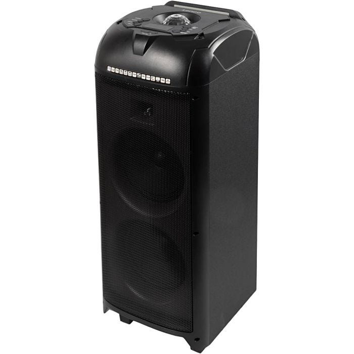 Party Booster Disco 2, inklusive mikrofon och kablar, H: 78 cm, L: 30 cm, B: 30 cm, 1 st.