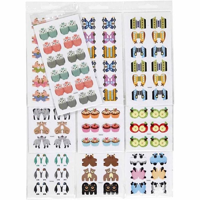 Index stickers, ark 7,5x15 cm, 10 förp./ 1 förp.