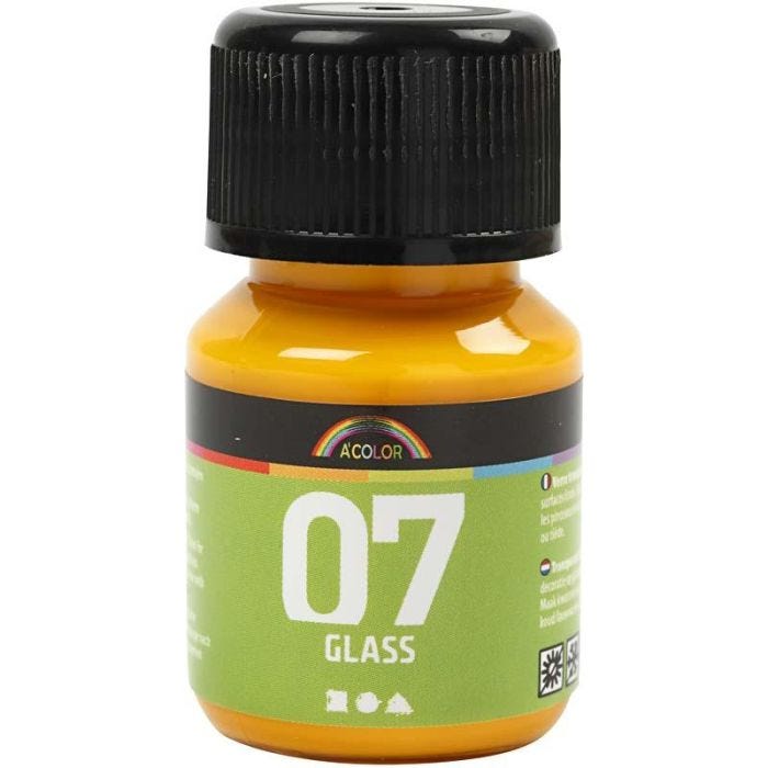 A-Color Glas, gul, 30 ml/ 1 flaska