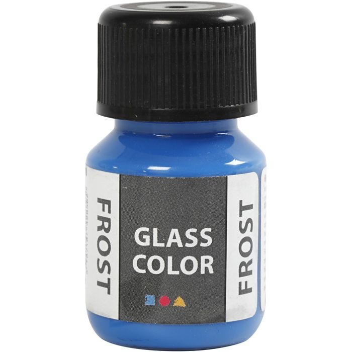 Glasfärg frost, blå, 30 ml/ 1 flaska