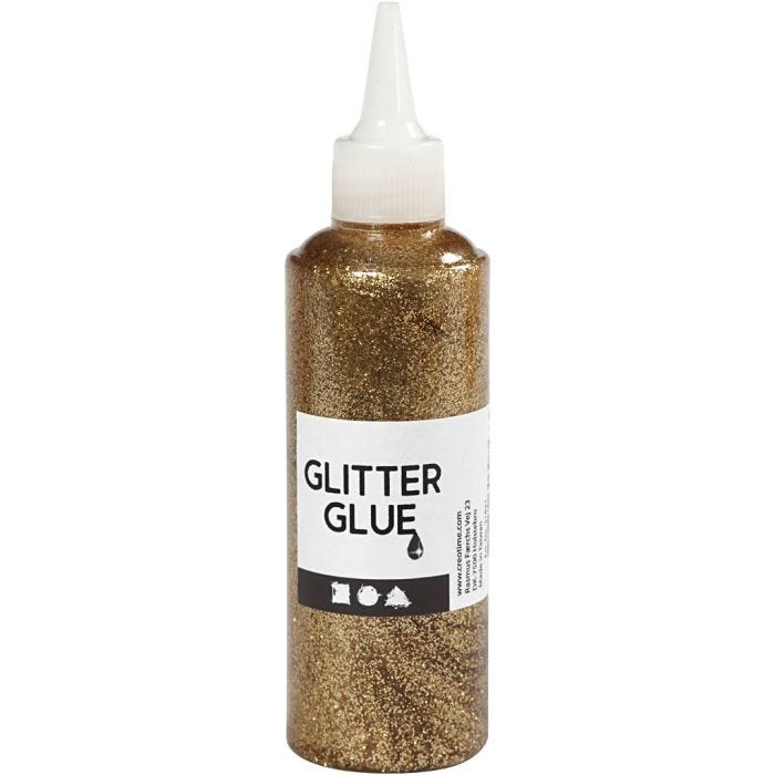 Glitterlim, guld, 118 ml/ 1 flaska