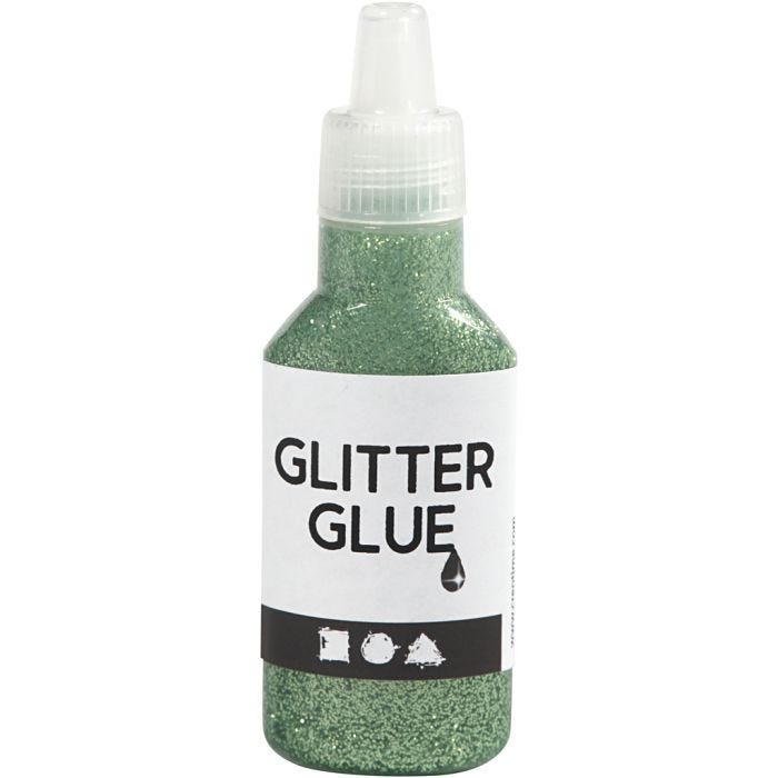 Glitterlim, grön