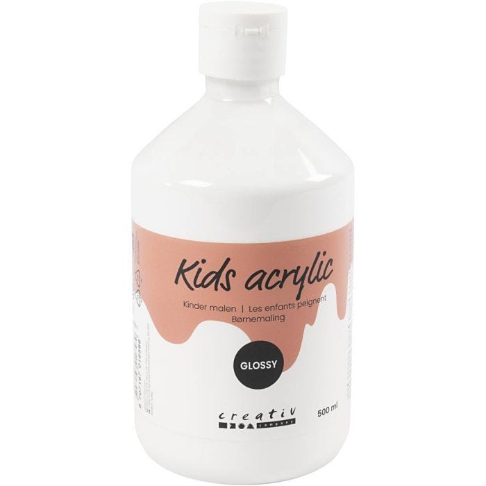 Akrylfärg Blank, vit, 500 ml/ 1 flaska