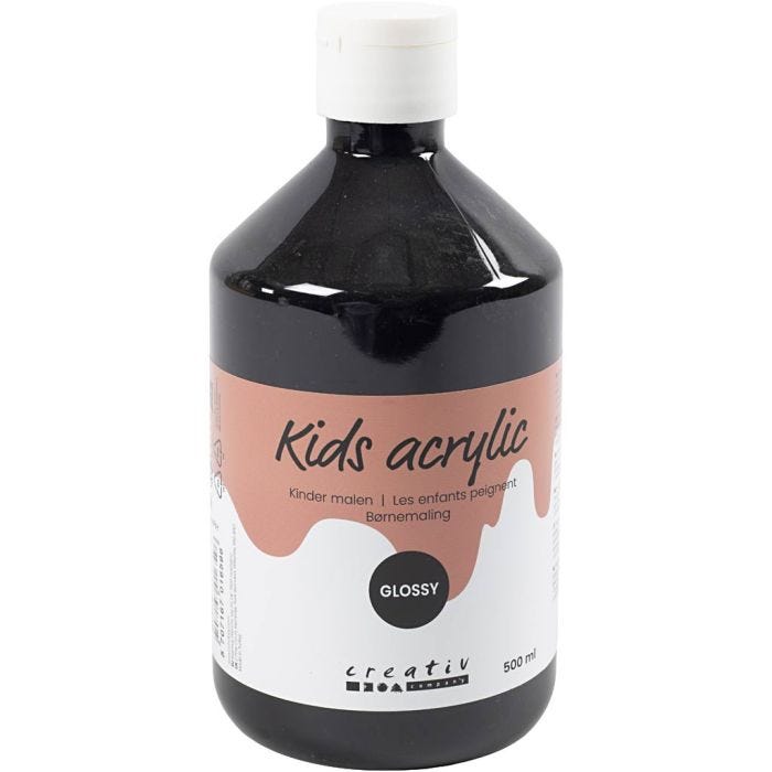Akrylfärg Blank, svart, 500 ml/ 1 flaska