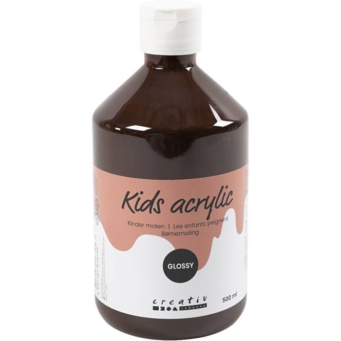Akrylfärg Blank, brun, 500 ml/ 1 flaska
