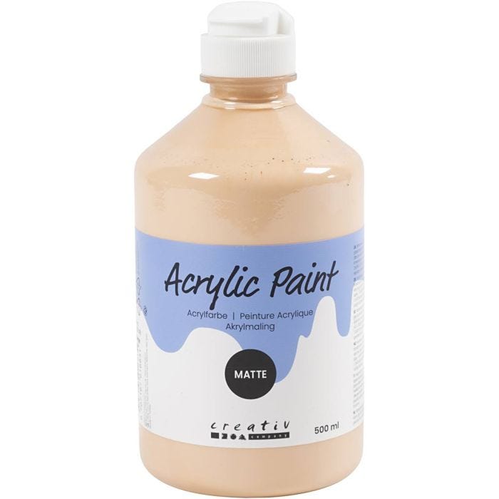 Akrylfärg Matt, ivory, 500 ml/ 1 flaska