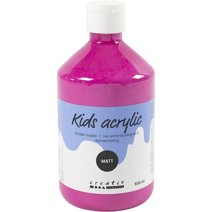 Akrylfärg Matt, rosa, 500 ml/ 1 flaska