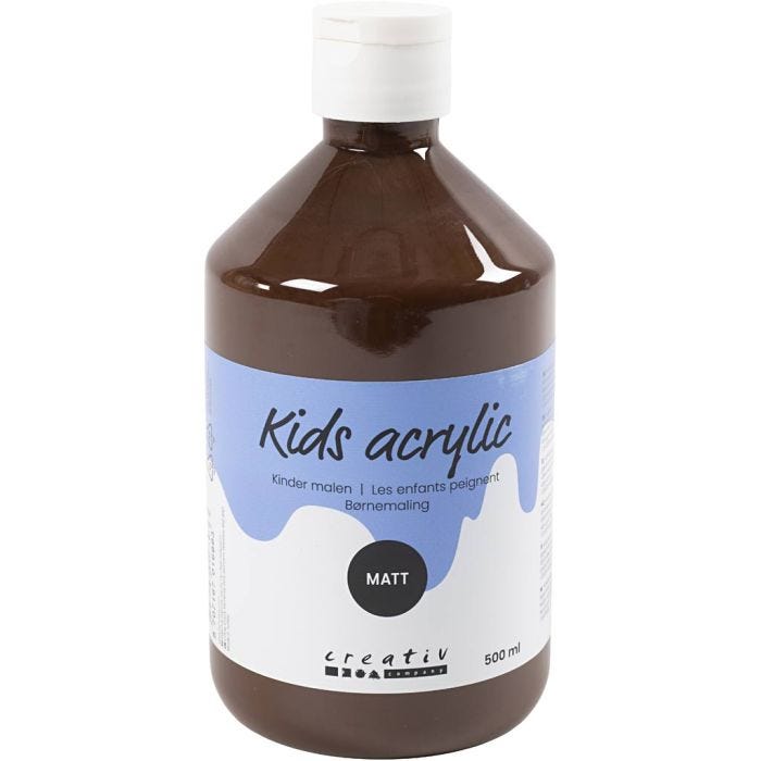 Akrylfärg Matt, brun, 500 ml/ 1 flaska
