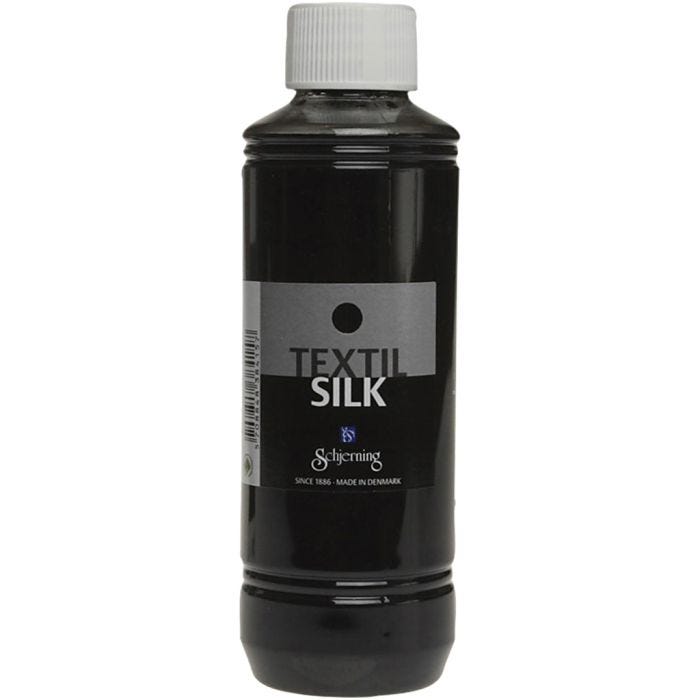 Textil Silk, djupsvart, 250 ml/ 1 flaska