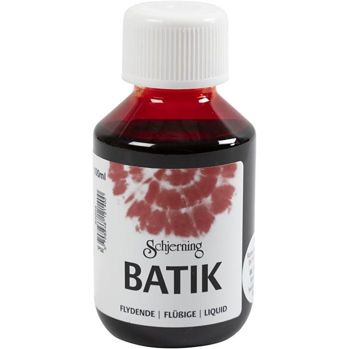 Batikfärg, röd, 100 ml/ 1 flaska