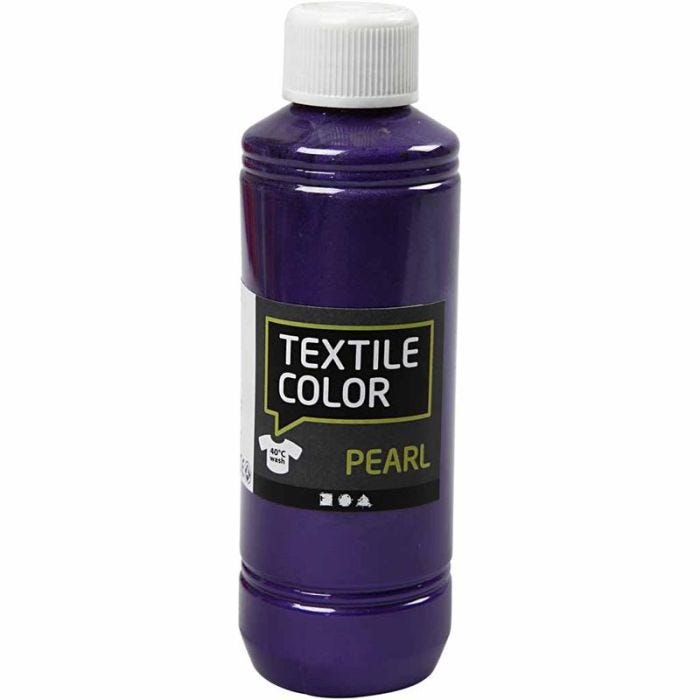 Textilfärg, pärlemor, violet, 250 ml/ 1 flaska