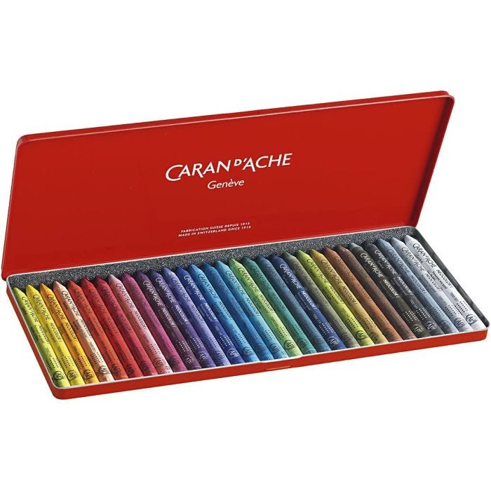 CARAN D’ACHE Neocolor I, L: 10 cm, tjocklek 8,5 mm, mixade färger, 30 st./ 1 förp.