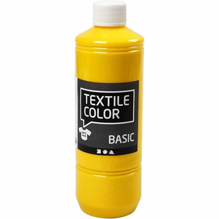 Textilfärg, primärgul, 500 ml/ 1 flaska