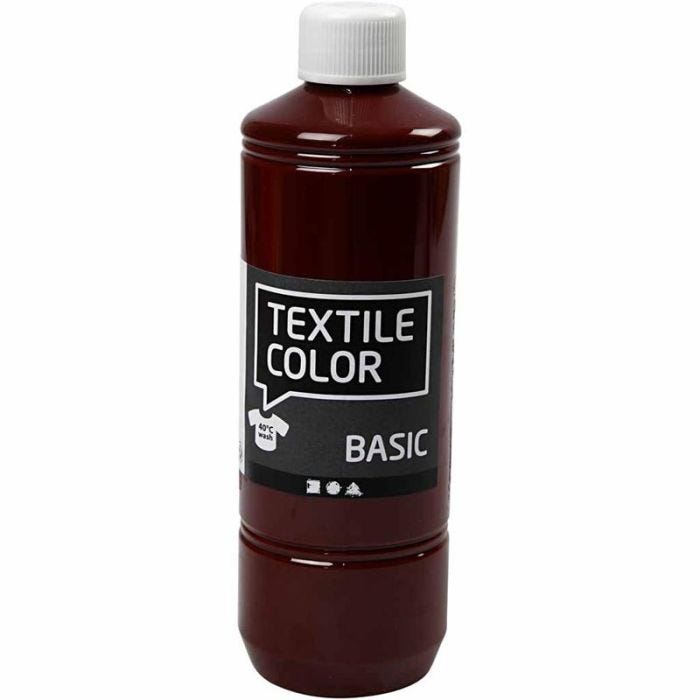 Textilfärg, brun, 500 ml/ 1 flaska
