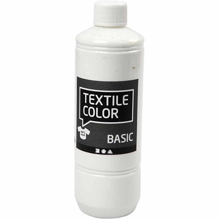 Textilfärg, vit, 500 ml/ 1 flaska