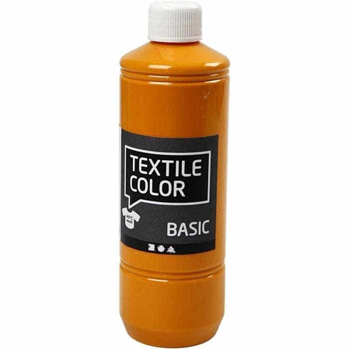 Textilfärg, senapsgul, 500 ml/ 1 flaska
