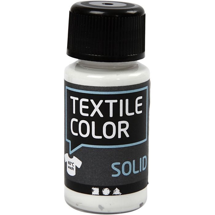 Solid textilfärg, täckande, vit, 50 ml/ 1 flaska