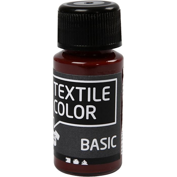 Textilfärg, brun, 50 ml/ 1 flaska
